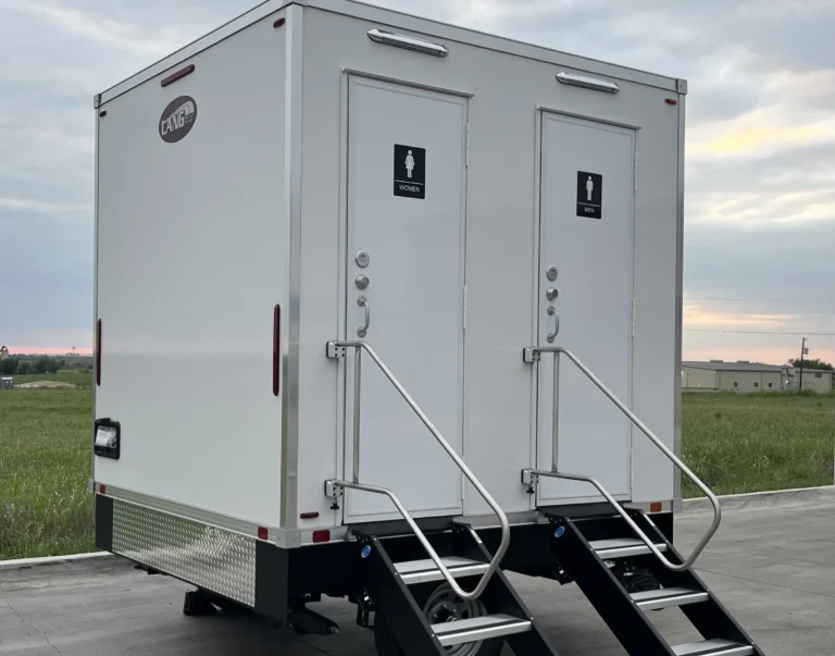 2-Station Luxury Restroom Trailer exterior — The Throne Company