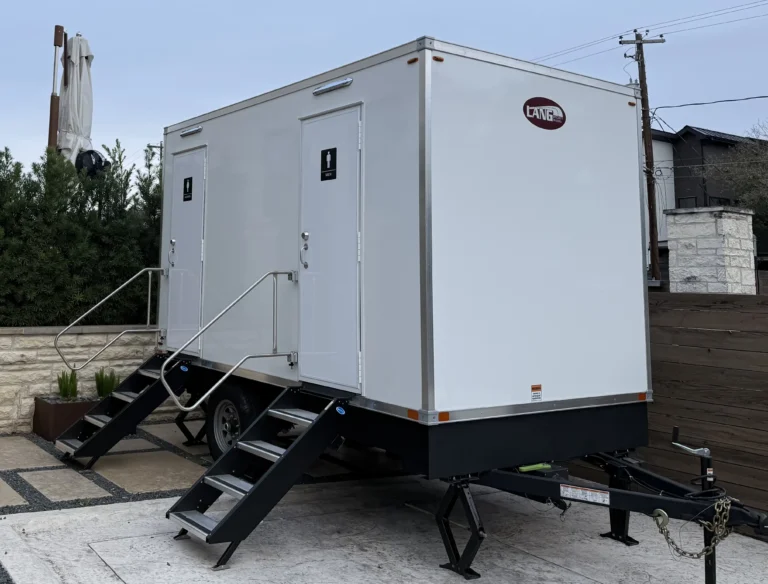 4-Station Community Restroom Trailer exterior — The Throne Company