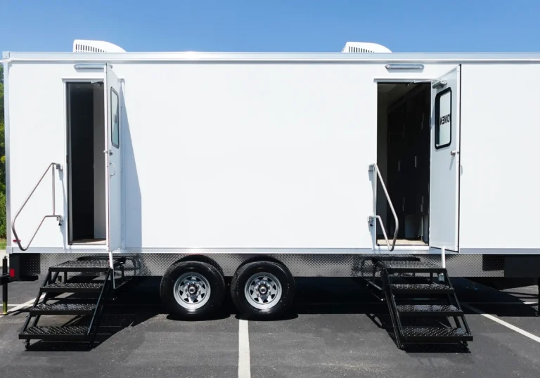 9-Station Luxury Restroom Trailer exterior — The Throne Company